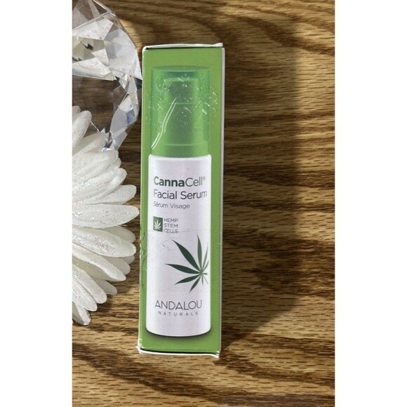 Andalou Naturals CannaCell Facial Serum Hemp Stem Cell Anti Aging Glow 1 Oz - Picture 3 of 3